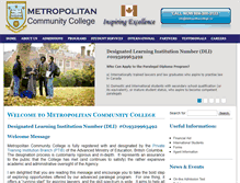 Tablet Screenshot of metropolitancollege.ca